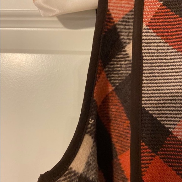 Plaid wool vest S - Picture 8 of 10